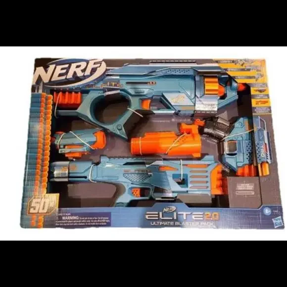 Nerf Elite Ultimate Blaster 3 Pack with 50 Darts Eaglepoint RD-8 Tetrad QS-4 New - Picture 3 of 4